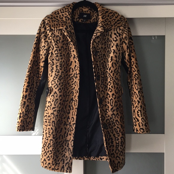 H&M Jackets & Blazers - H&M Animal Print Coat